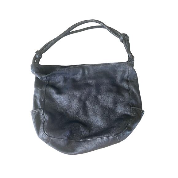 J Jill Black Soft Leather Large Shoulder Bag Purse - Picture 1 of 8